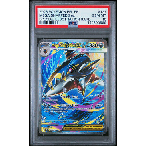 Pokémon TCG: Mega Sharpedo Ex #127 PSA 10 - Phantasmal Flames-142690568