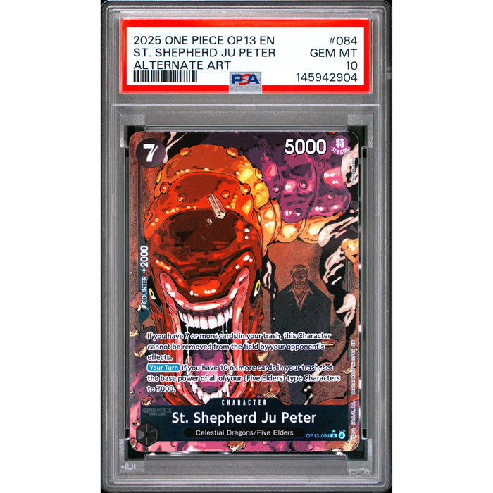 One Piece TCG: St. Shepherd Ju Peter #084 PSA 10-145942904