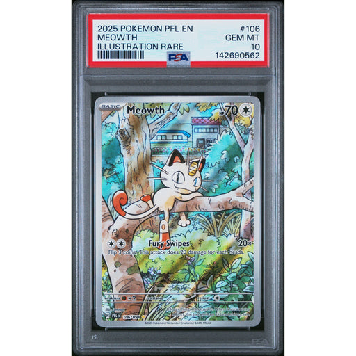 Pokémon TCG: Meowth #106 PSA 10 - Phantasmal Flames-142690562