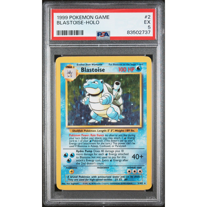 Pokémon TCG: Blastoise Holo #2 PSA 5-83502737