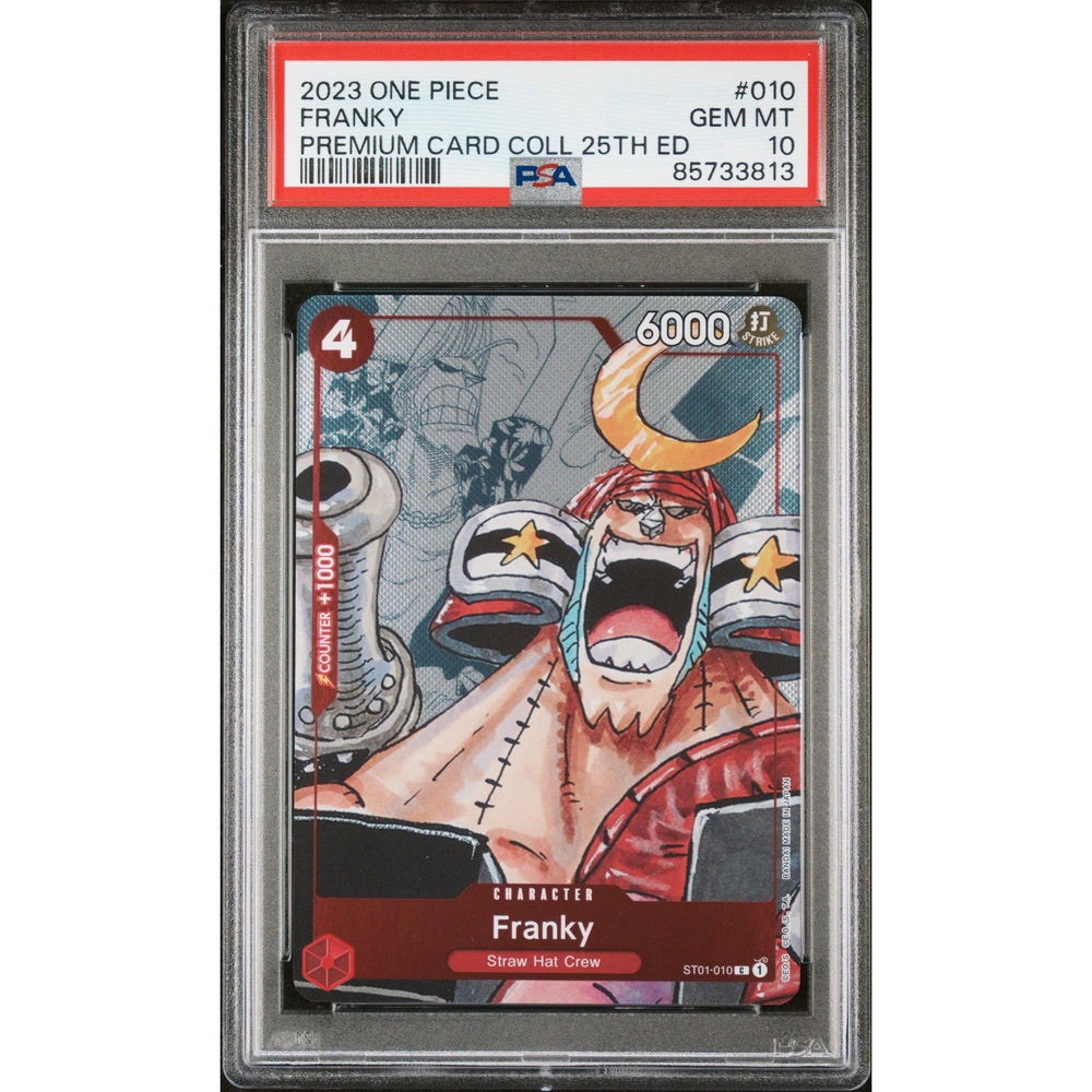One Piece TCG: Franky #010 PSA 10
