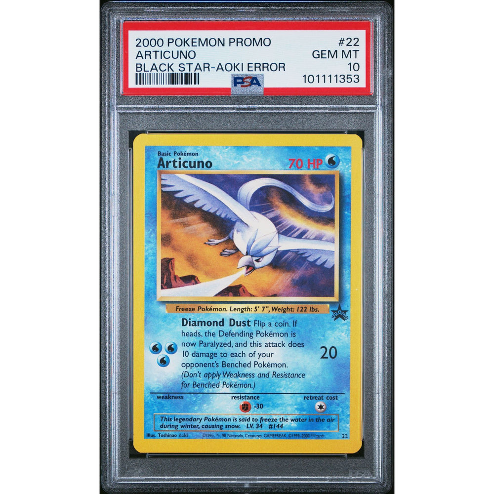 Pokémon TCG: Articuno #22 PSA 10 - Wizards Black Star Promos