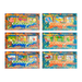Experience the Pokemon Southern Islands Complete Japanese Set by Pokémon Company, featuring six vibrant trading card packs. Each pack showcases three visible cards with colorful tropical artwork, various Pokémon, and authentic Japanese text. This full Japanese edition is a must-have for collectors searching for exclusive cards and unique illustrations.