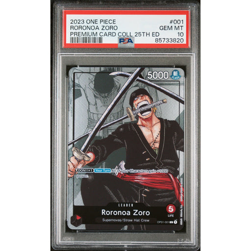 One Piece TCG: Roronoa Zoro #001 PSA 10-85733820