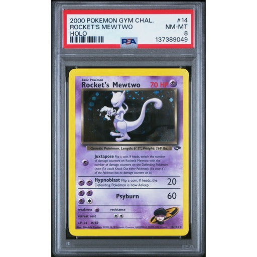 Pokémon TCG: Rocket's Mewtwo #14 PSA 8 - Gym Challenge-137389049