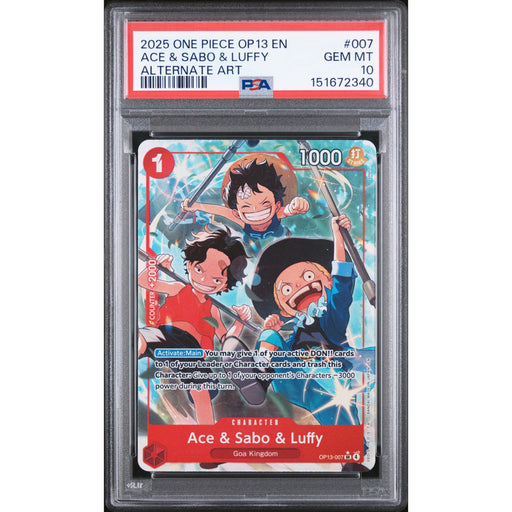One Piece TCG: Ace & Sabo & Luffy #007 PSA 10-151672340