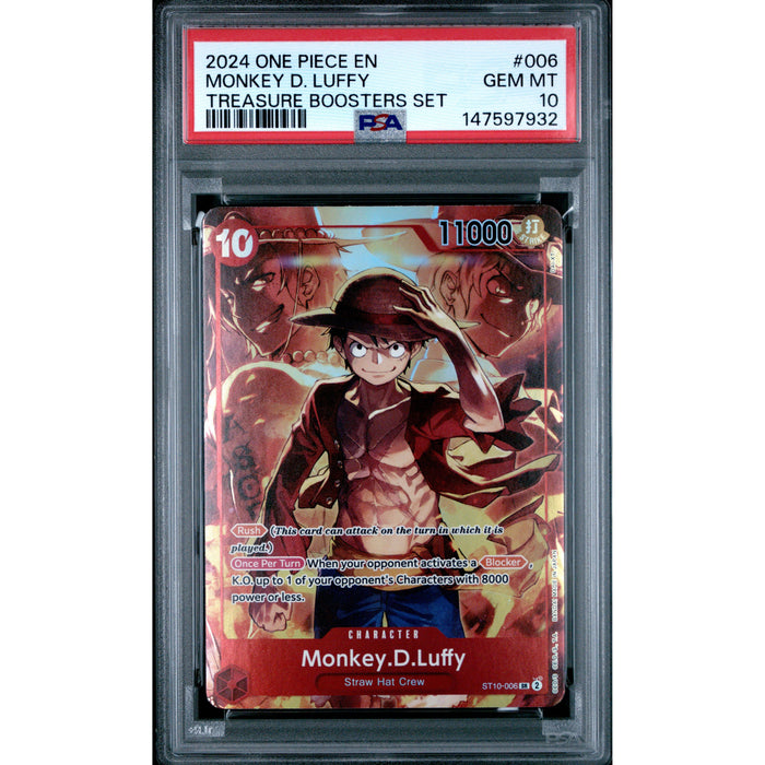 One Piece TCG: Monkey D. Luffy #006 PSA 10-147597932