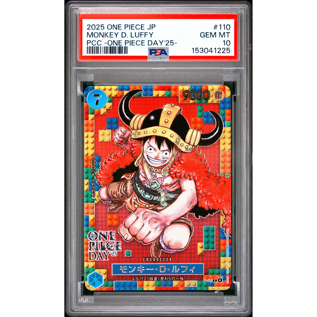 One Piece TCG Monkey D. Luffy P-110 PSA 10 promo | Rogerz.dk