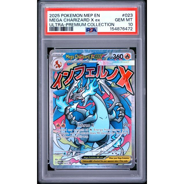 Pokémon TCG: Mega Charizard X Ex #023 PSA 10-154876472
