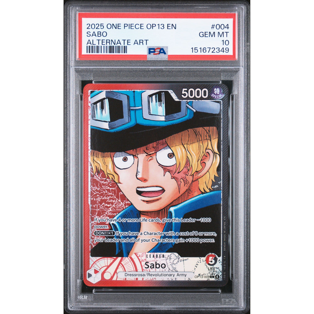 One Piece TCG: Sabo #004 PSA 10
