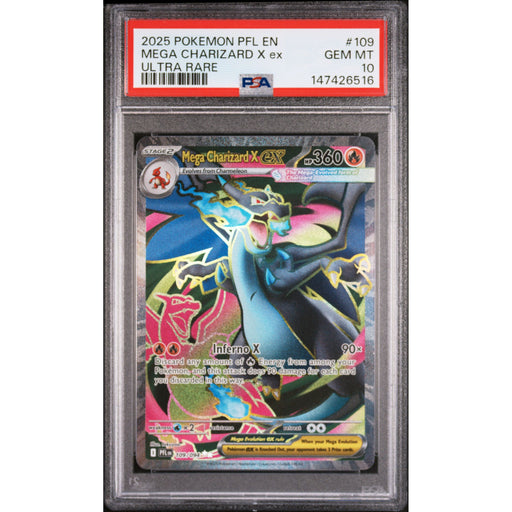 Pokémon TCG: Mega Charizard X Ex #109 PSA 10 - Phantasmal Flames-147426516