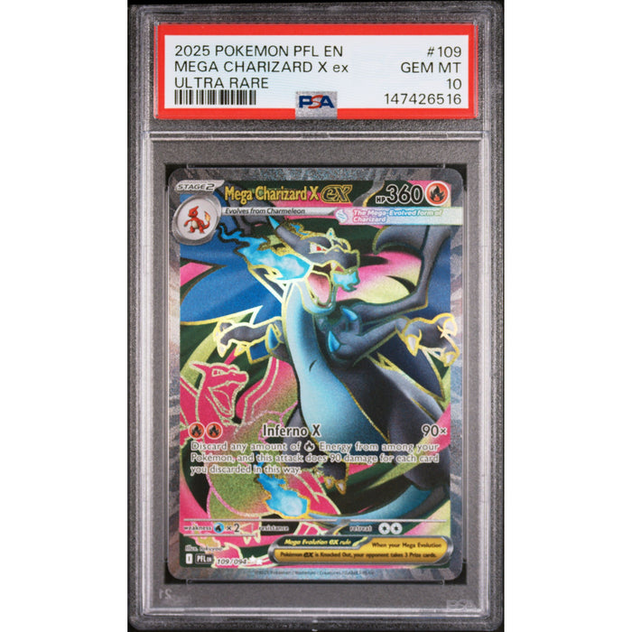 Pokémon TCG: Mega Charizard X Ex #109 PSA 10 - Phantasmal Flames-147426516