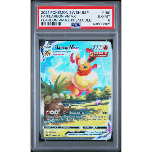 Pokémon TCG: Flareon Vmax #180 PSA 6 - Sword & Shield Black Star Promo-143608865