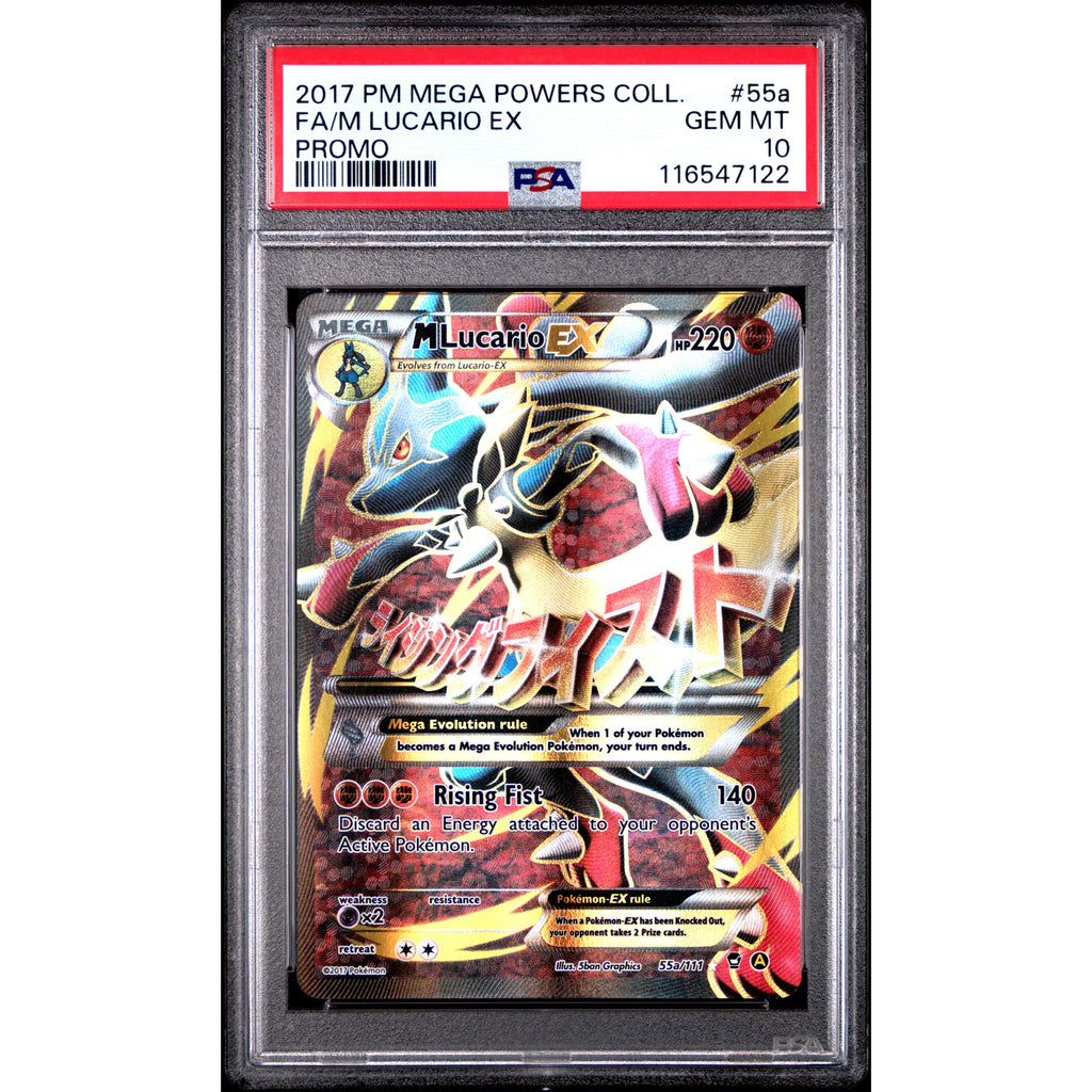 Pokémon TCG: M Lucario Ex 55a PSA 10 - Mega Powers Collection