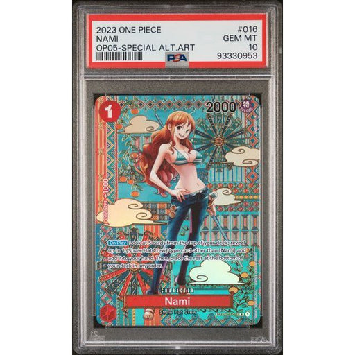 One Piece Card Game: Nami OP05-Special Alternate Art PSA 10