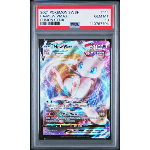 Pokémon TCG: Mew Vmax #114 PSA 10-140767704