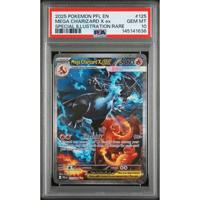 Pokémon TCG: Mega Charizard X Ex #125 PSA 10 - Phantasmal Flames-145141636