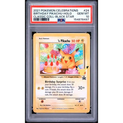 Pokémon TCG: Birthday Pikachu #24 PSA 10 - Celebrations