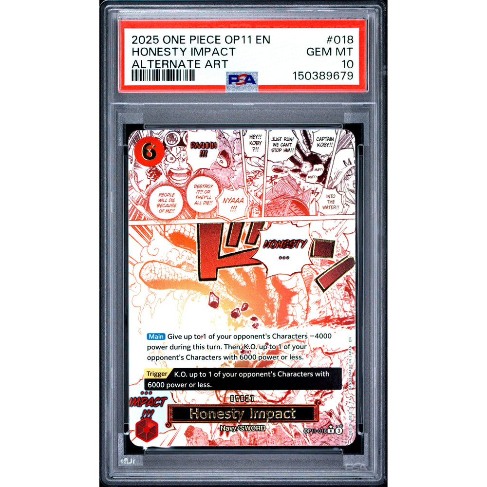 One Piece TCG: Honesty Impact #018 PSA 10
