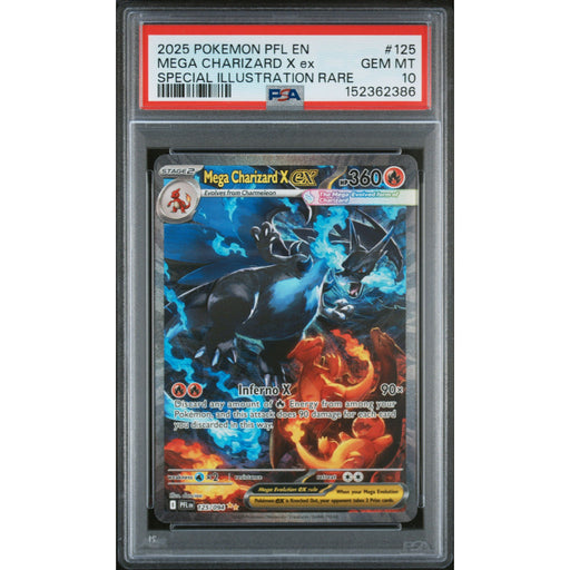 Pokémon TCG: Mega Charizard X Ex #125 PSA 10 - Phantasmal Flames-152362386