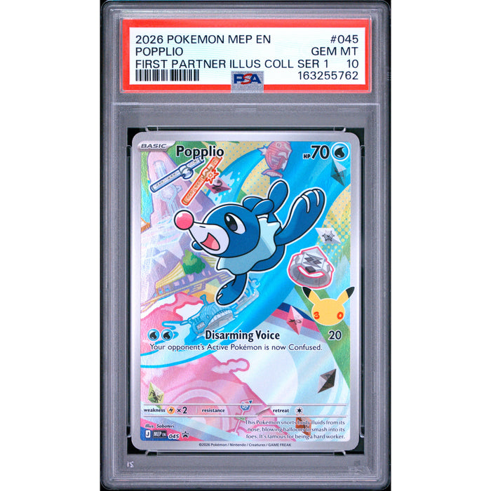 Pokémon TCG: Popplio #045 PSA 10-163255762