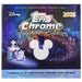 Topps Chrome Disney Sapphire 2025 Hobby Box trading cards by Topps, featuring Cinderella, mice, and a pumpkin carriage on a space-themed background with “2025” in gold. Includes a special Cinderella 75th anniversary card.