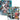 Topps NFL Chrome 2025 Value Box football trading cards by Topps, shown with four sample cards in front that display different NFL players in action.