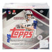 Box of Topps NFL Flagship Football 2026 Jumbo trading cards, featuring a football player in a white and silver uniform on the front. Highlights the chance to find autograph and relic cards inside. The box also displays the NFL and NFLPA logos.