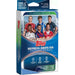 Topps Flagship UEFA Club 2025/26 Competitions Hanger Pack featuring six soccer players on a blue background, includes 35 cards with UEFA and Europa League logos, plus details about exclusive foil parallels.