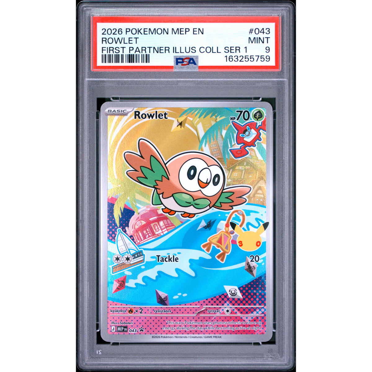 Pokémon TCG: Rowlet #043 PSA 9-163255759