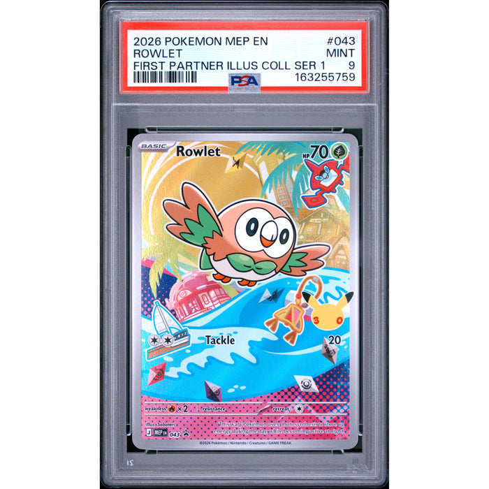 Pokémon TCG: Rowlet #043 PSA 9-163255759