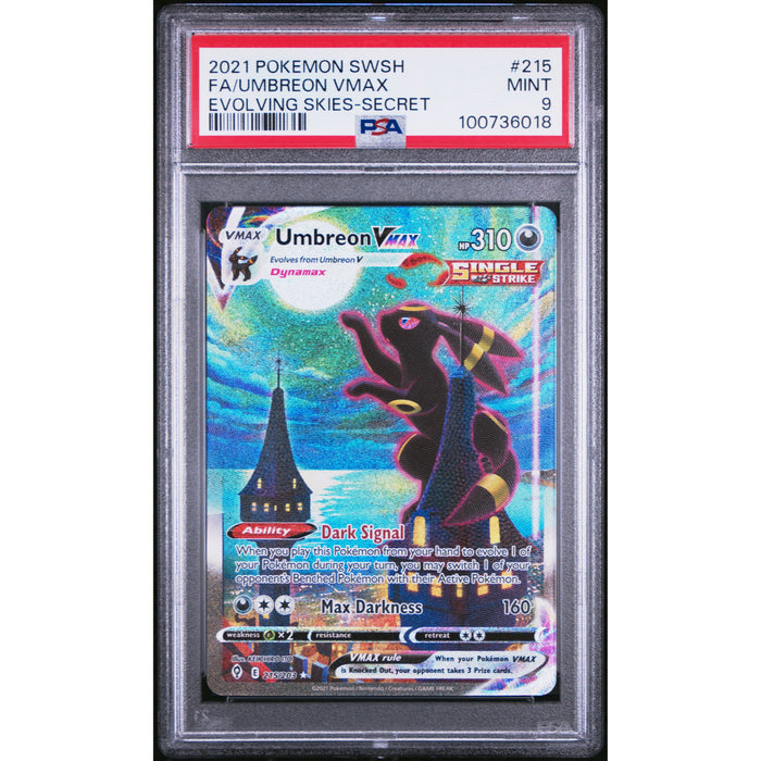 Pokémon TCG: Umbreon Vmax 215 PSA 9 - Evolving Skies