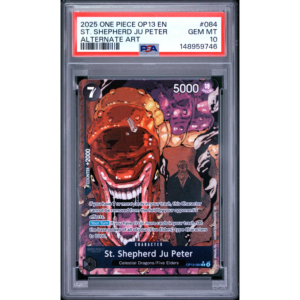 One Piece TCG: St. Shepherd Ju Peter #084 PSA 10