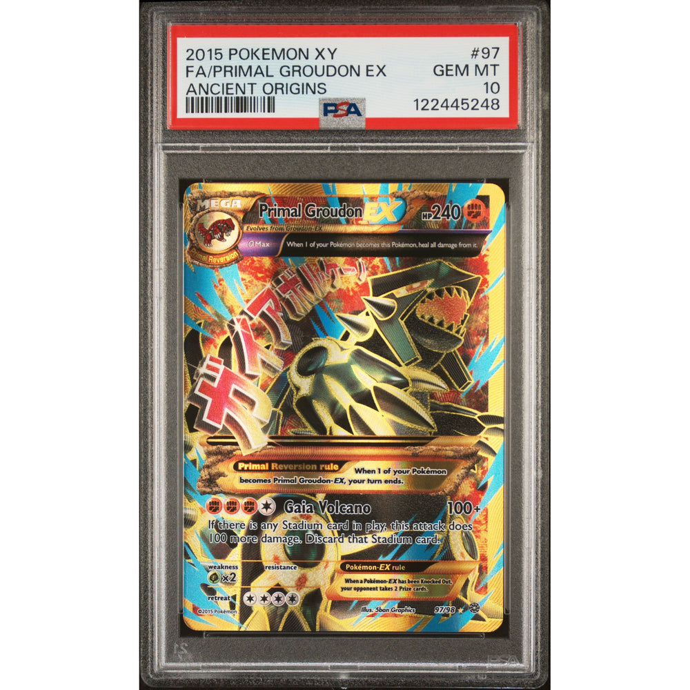 Pokémon TCG: Primal Groudon Ex #97 PSA 10 - Ancient Origins