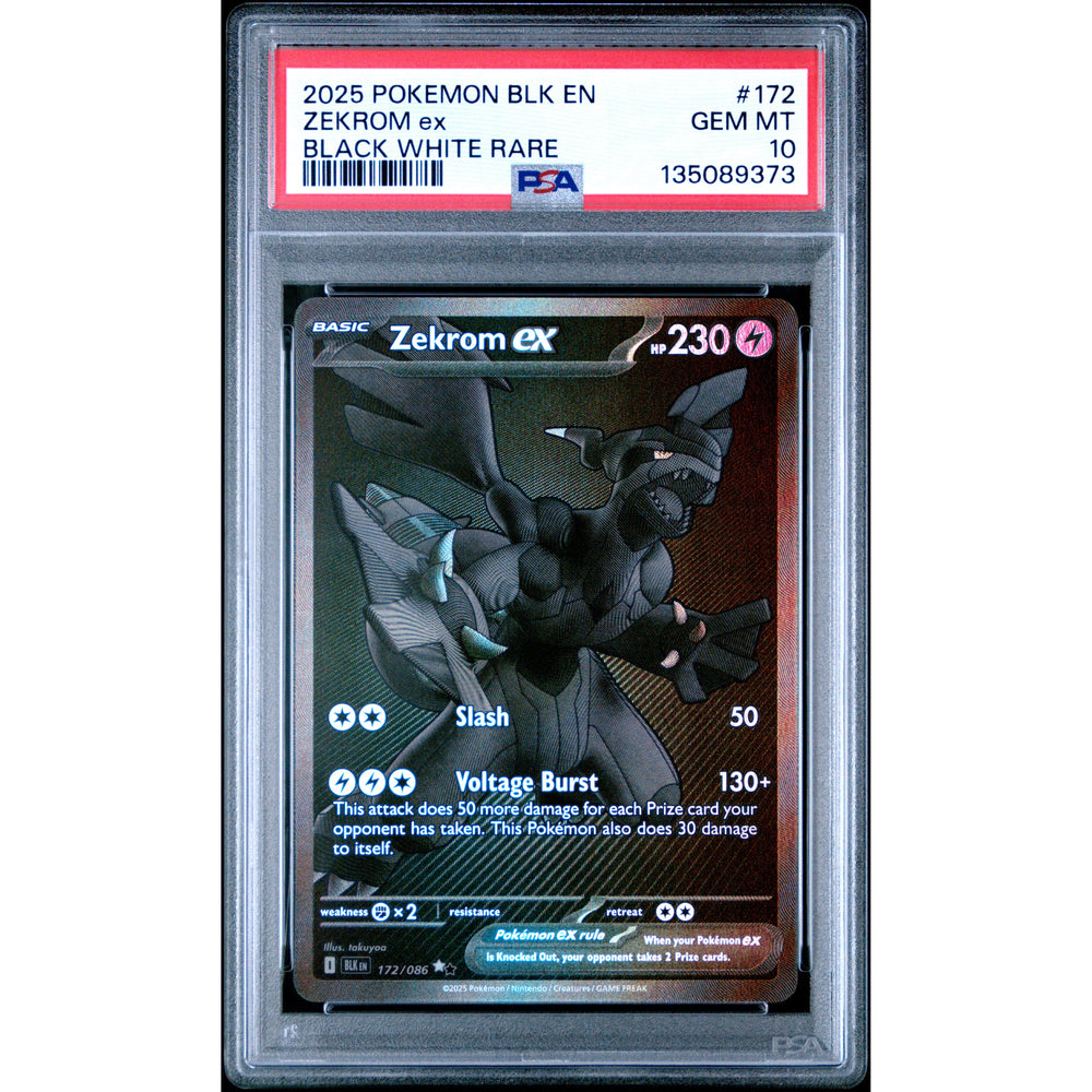 Pokémon TCG: Zekrom Ex #172 PSA 10 - Black Bolt
