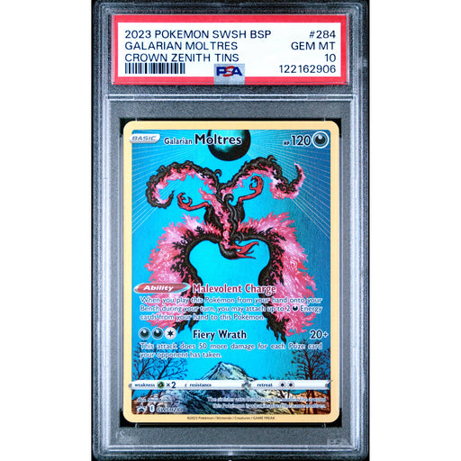 Pokémon TCG: Galarian Moltres #284 PSA 10 - Sword & Shield Black Star Promo-122162906