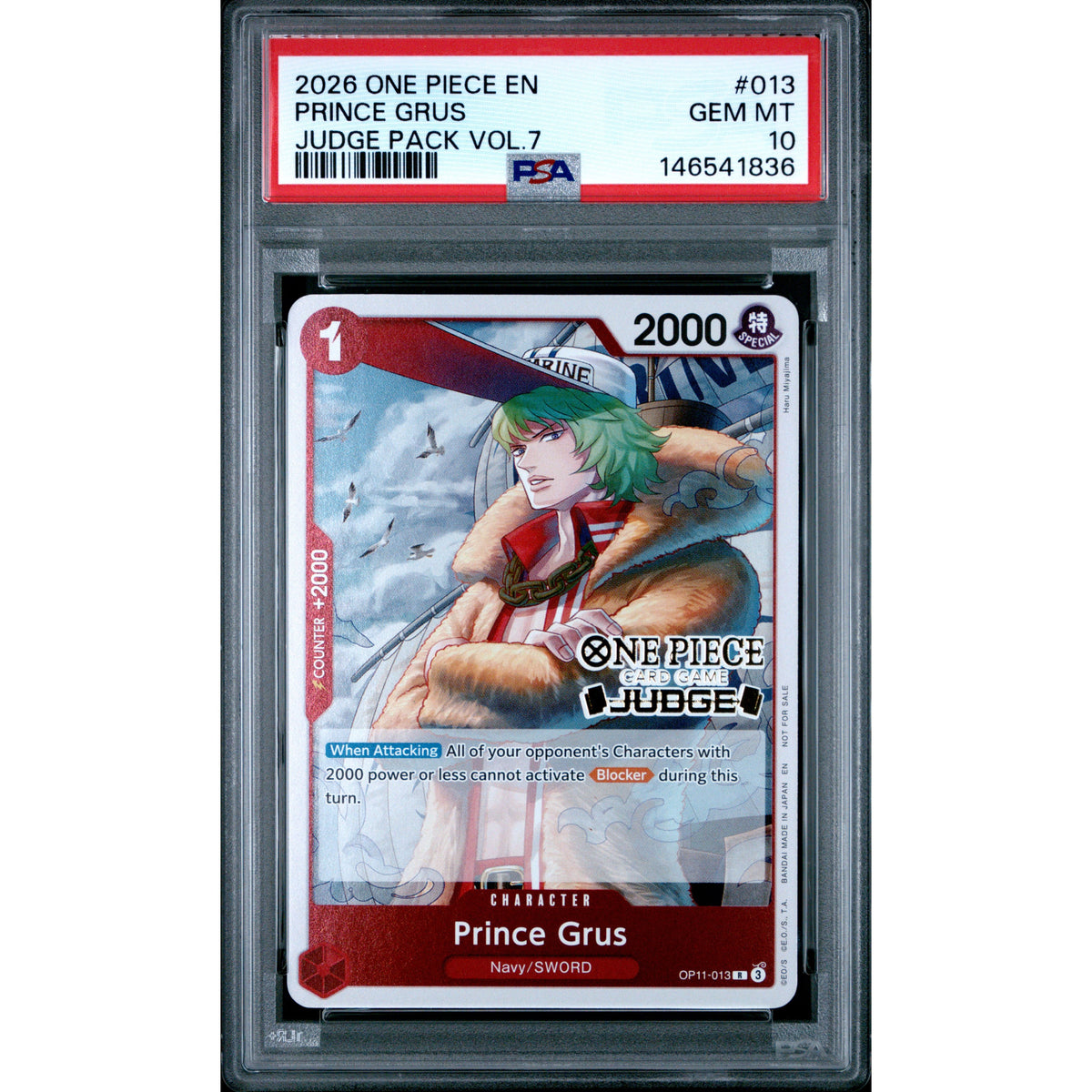 One Piece TCG: Prince Grus #013 PSA 10-146541836