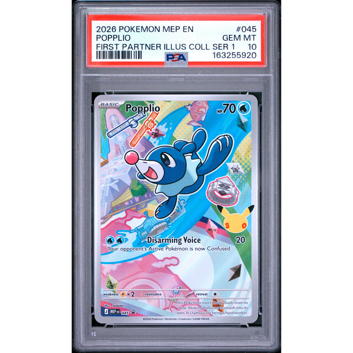 Pokémon TCG: Popplio #045 PSA 10-163255920