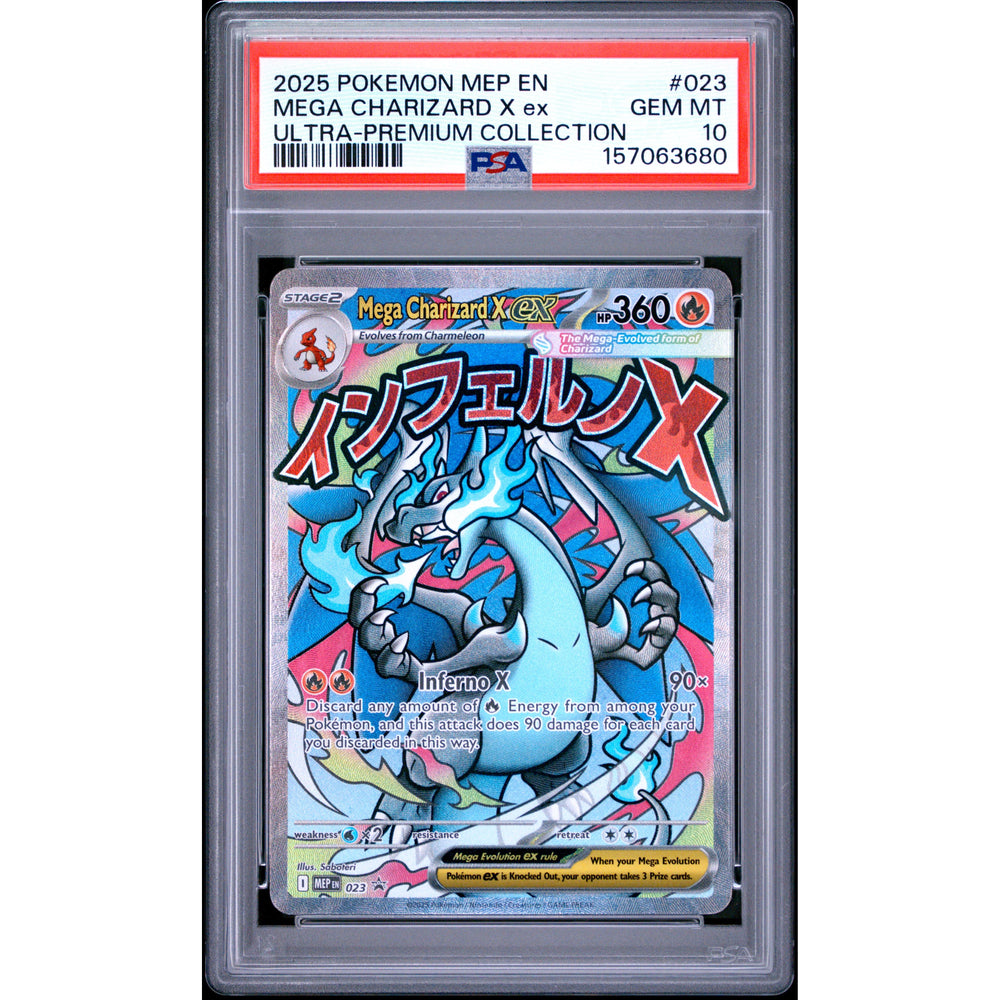 Pokémon TCG: Mega Charizard X Ex #023 PSA 10 - Mega Evolution Promo