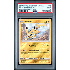Pokémon TCG: Pikachu #40 PSA 9 Reverse Holo - Burning Shadows