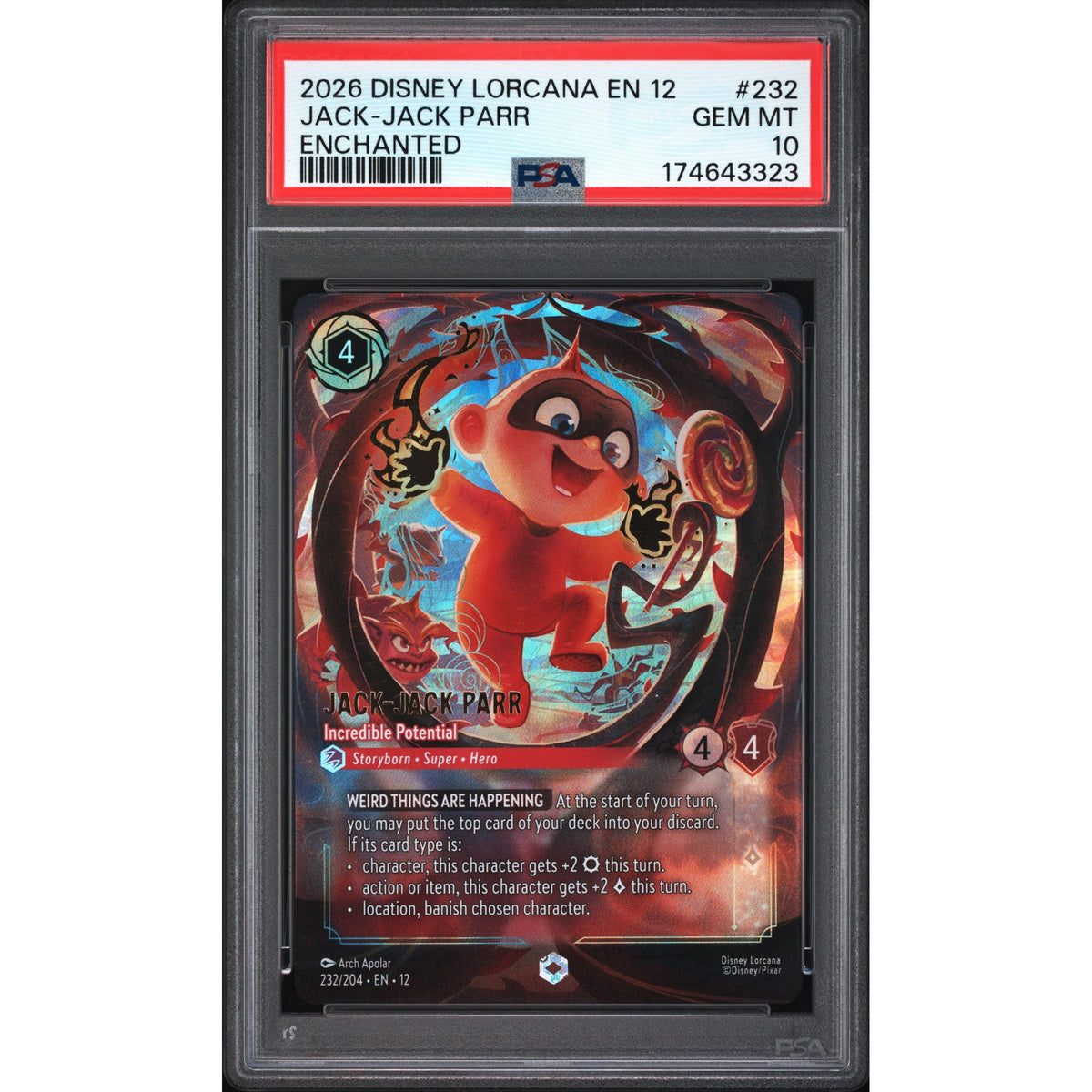 Lorcana: Jack-Jack Parr #232 PSA 10-174643323