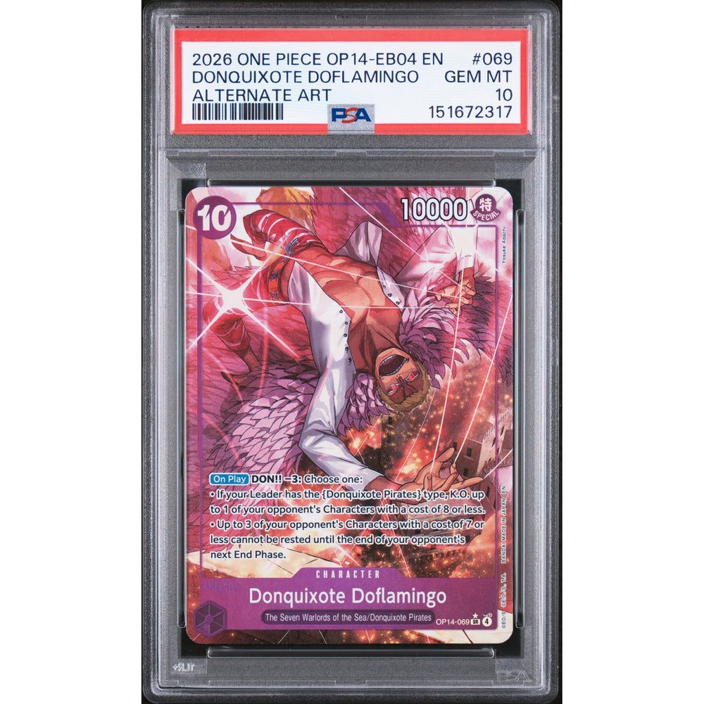 One Piece TCG: Donquixote Doflamingo #069 PSA 10