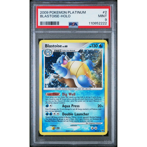 Pokémon TCG: Blastoise #2 PSA 9 Holo - Platinum-110852222
