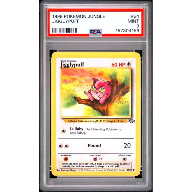 Pokémon TCG: Jigglypuff #54 PSA 9 - Jungle