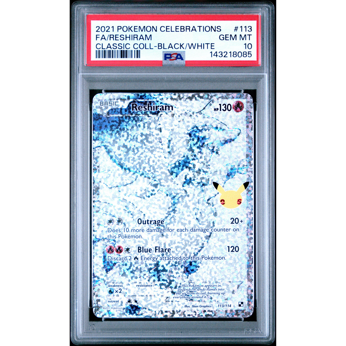 Pokémon TCG: Reshiram #113 PSA 10-143218085