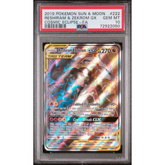 Pokémon TCG: Reshiram & Zekrom Gx #222 PSA 10 - Cosmic Eclipse