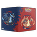 The Ultra Pro: Mega Charizard X/Y 9-Pocket Pro-Binder features Mega Charizard X on blue and Mega Charizard Y on red backgrounds with flame designs and the Pokémon Trading Card Game logo.