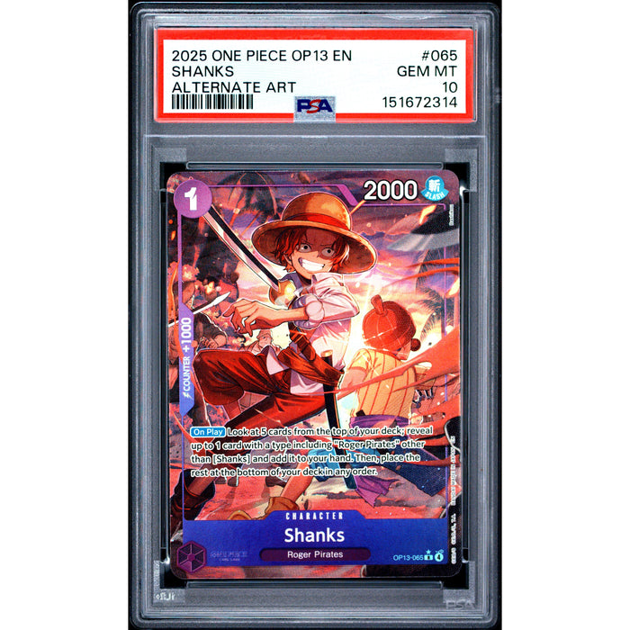 One Piece TCG: Shanks #065 PSA 10-151672314