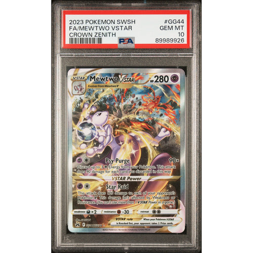 Pokémon TCG: Mewtwo Vstar GG44 PSA 10 - Crown Zenith-89989926