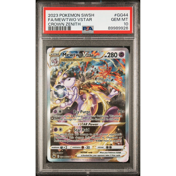 Pokémon TCG: Mewtwo Vstar GG44 PSA 10 - Crown Zenith-89989926